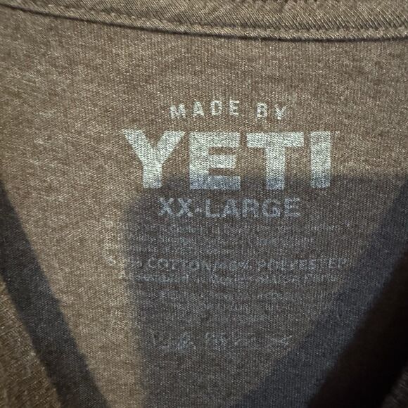YETI Coolers Men's Topo Map Brown XXL T-shirt Graphic Tee Short Sleeve Outdoors - Picture 3 of 6